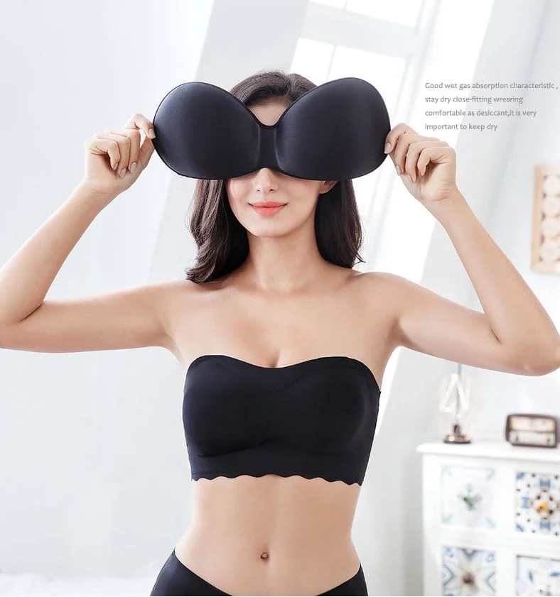 🔥Black Friday Deals with 49% OFF🔥Ice Silk Non-slip Tube Top Strap Bra💞-BUY 2 FREE SHOPPING🚛