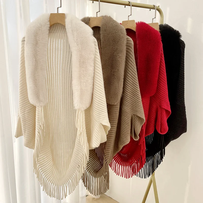 🔥Last day 48% off🔥Ladies Knitted Loose Thickened Shawl Coat(Buy 2 Free Shipping)