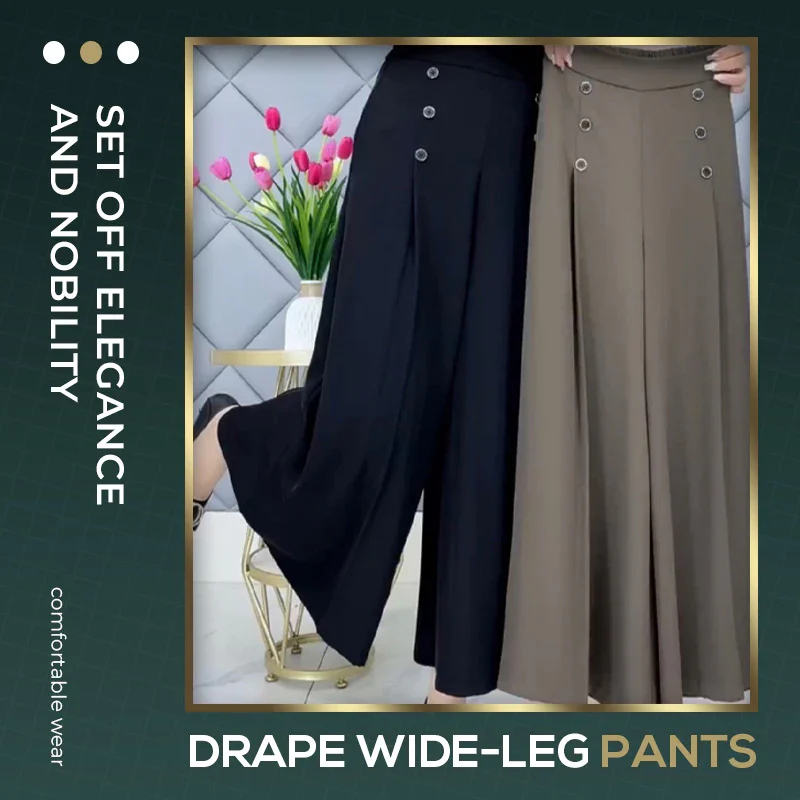 🔥 LAST DAY 49% OFF - [ Cool and Slim ] Stylish Pleated Wide-leg Pants