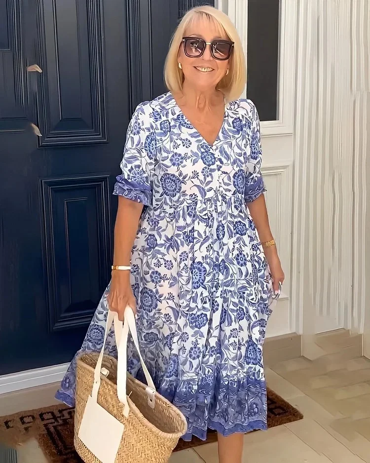 🏆2023New Style- Summer  Warm-up Promotion🔥V-neck Bohemian Dress