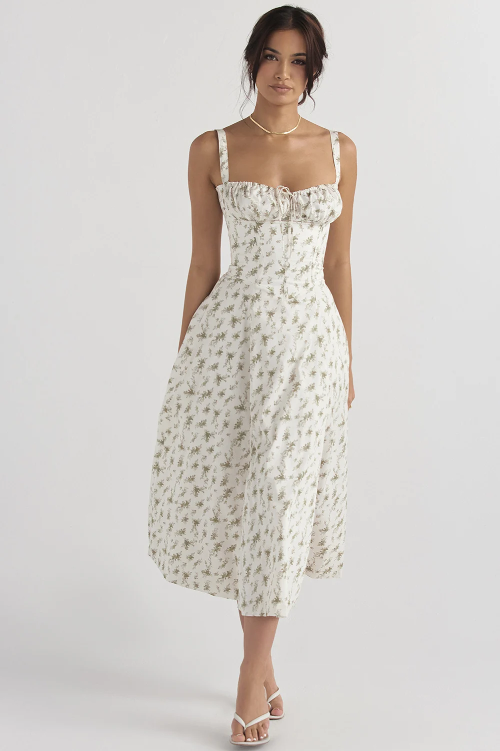 PRINT BUSTIER SUNDRESS