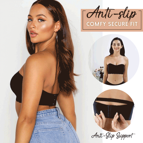 🔥Black Friday Deals with 49% OFF🔥Ice Silk Non-slip Tube Top Strap Bra💞-BUY 2 FREE SHOPPING🚛