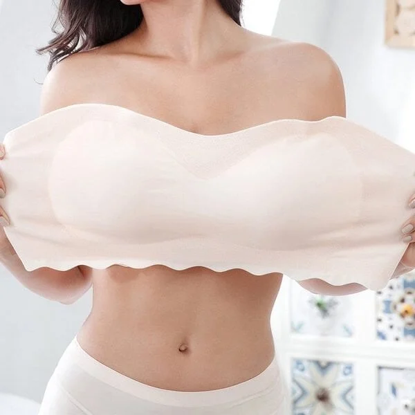 🔥Black Friday Deals with 49% OFF🔥Ice Silk Non-slip Tube Top Strap Bra💞-BUY 2 FREE SHOPPING🚛