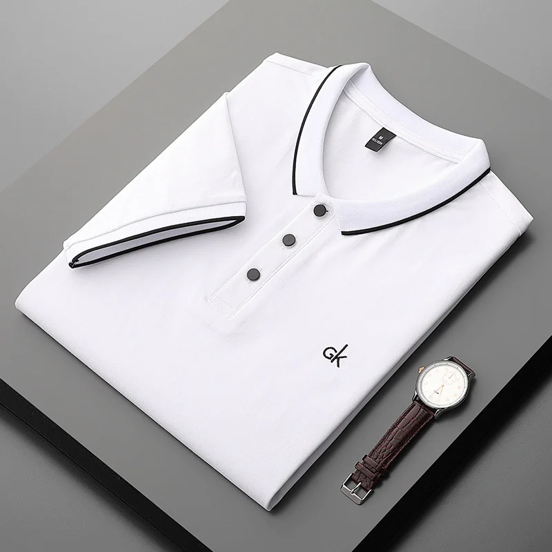 🔥Men's Business Casual Embroidered Lapel Short Sleeve Polo Shirt🔥